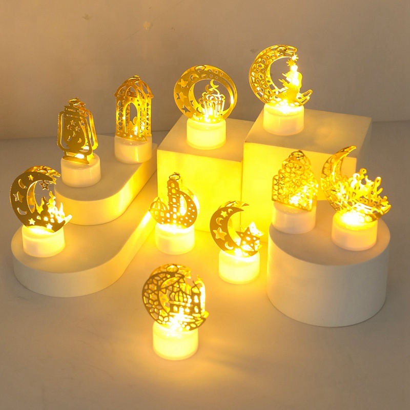 Muslim Ramadan Kareem Decoration 2023 Candle Led Lights Eid Mubarak for Home Eid Al-Fitr Aid Moubarak Decor Party Suppli