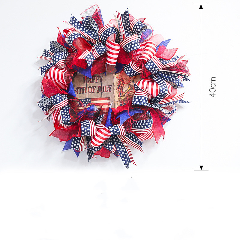 2023 America Independence Day Home Wall Party Hanging Decorations 4th of July Handcrafted Hanging Wreaths Home Decoratio