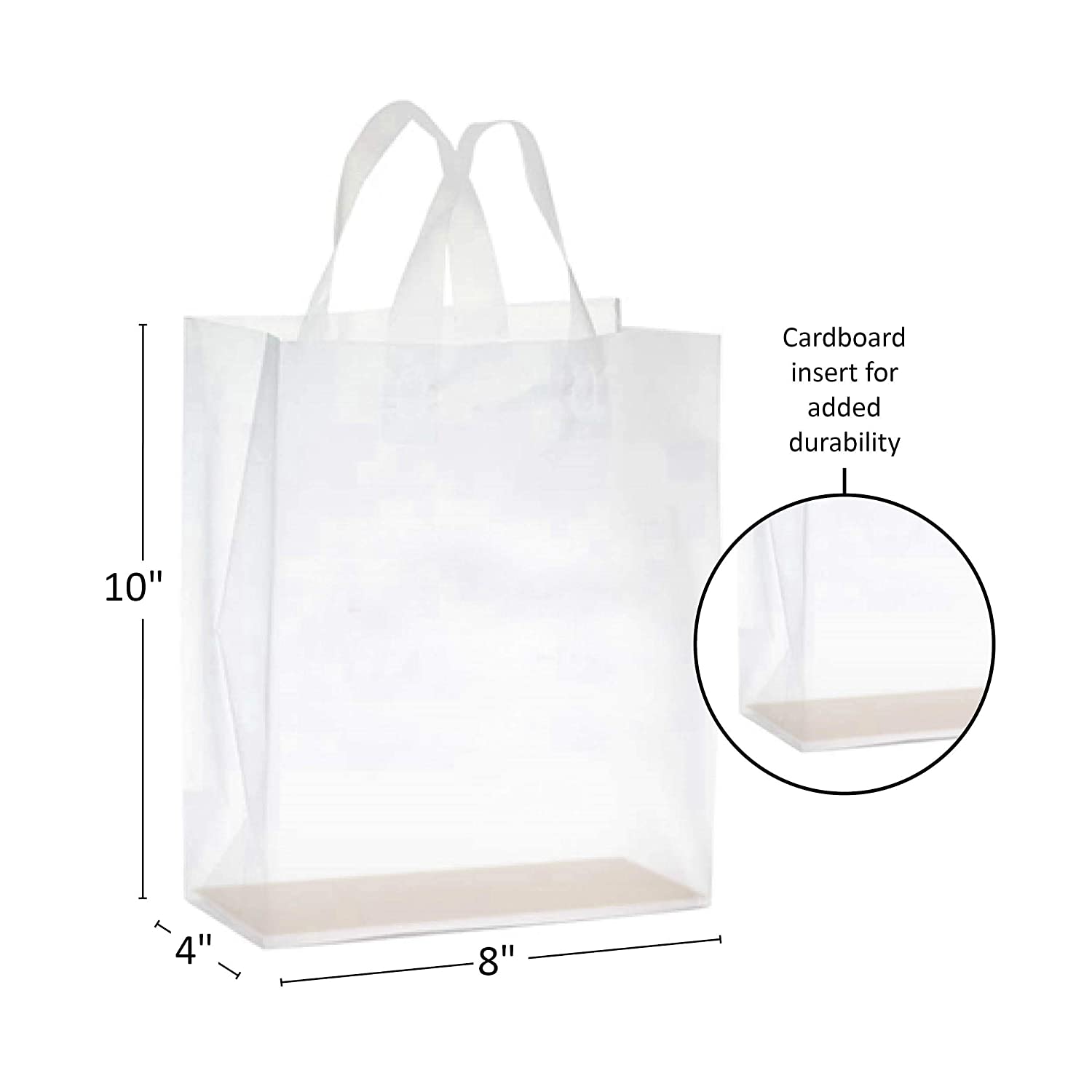 Frosted Soft Loop Handles gift plastic bag