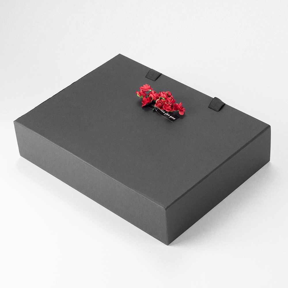  fashion luxury black drawer box paper bag cardboard hard box printing  holiday gift bag
