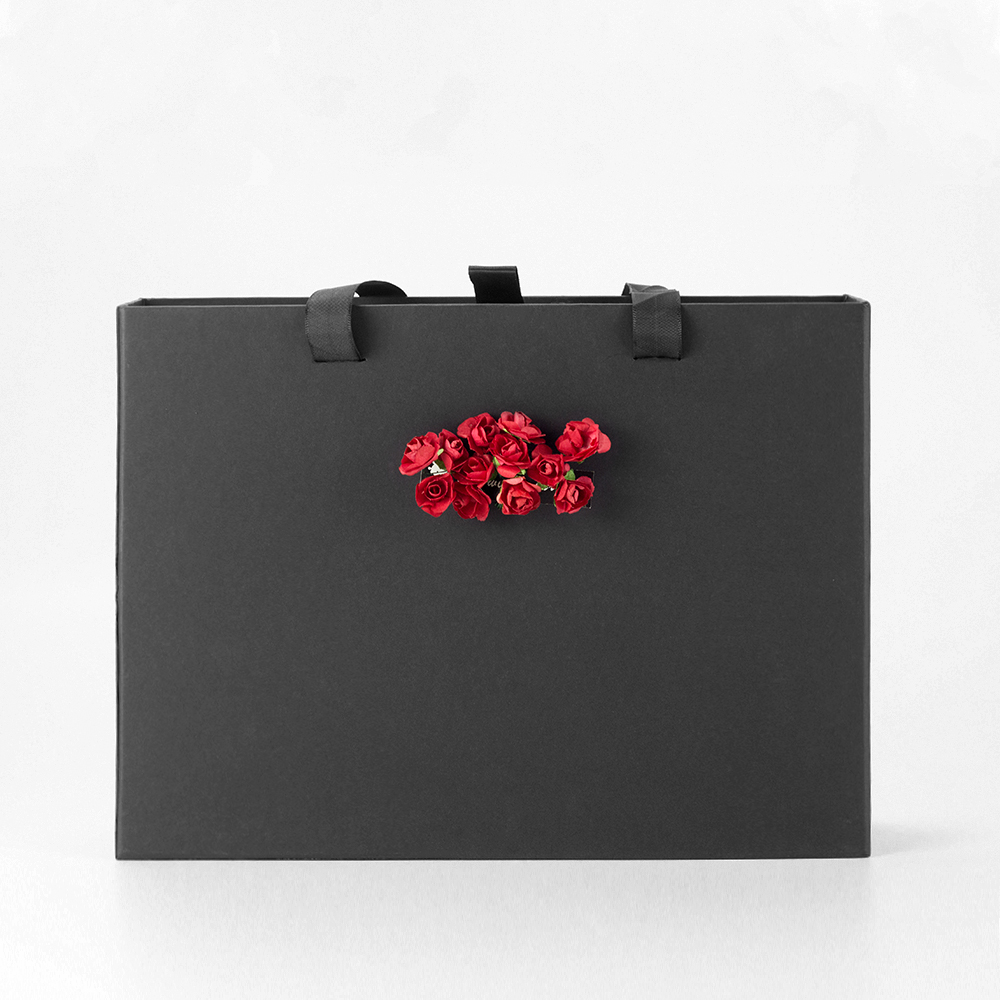  fashion luxury black drawer box paper bag cardboard hard box printing  holiday gift bag
