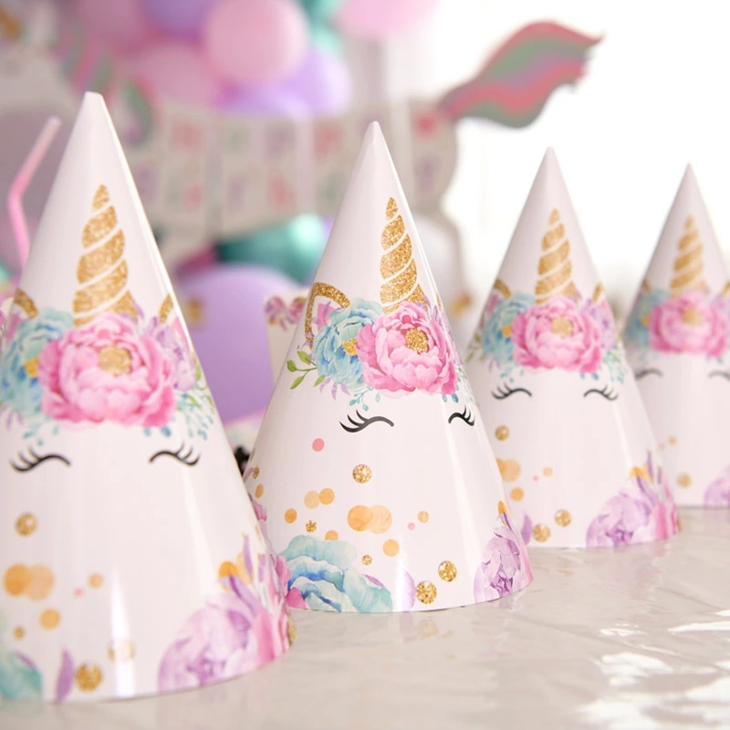 Party Favor Stock Supplies Girls Pink Party Birthday Paper Disposable Tableware Set