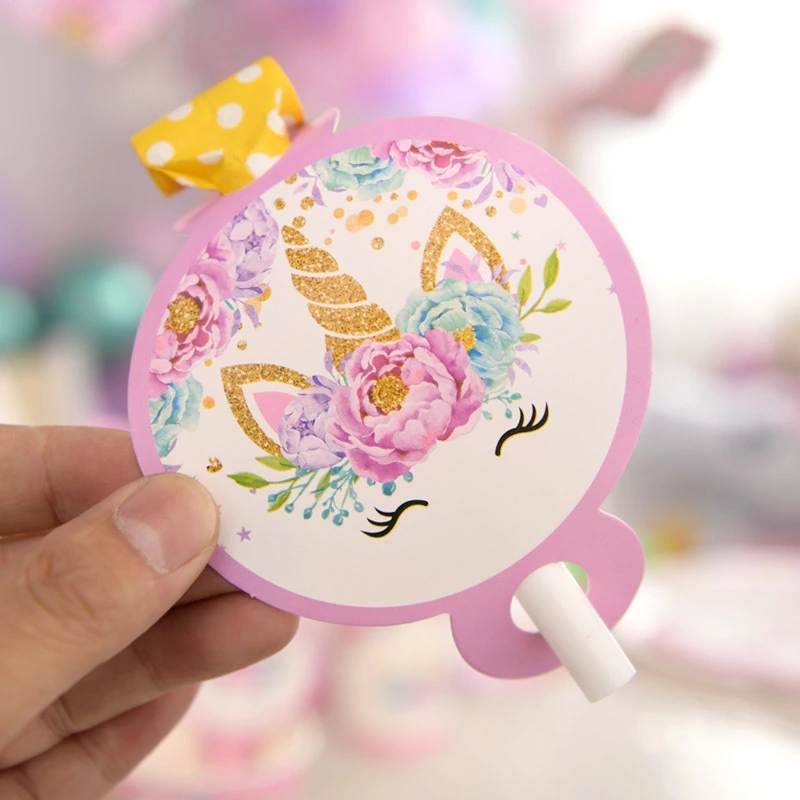Party Favor Stock Supplies Girls Pink Party Birthday Paper Disposable Tableware Set