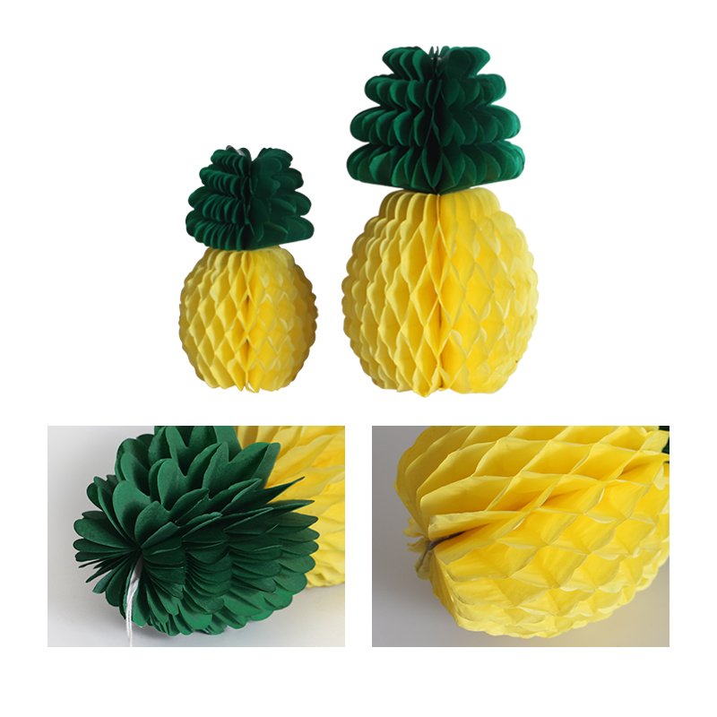 Classic Hawaiian Table Skirt Set With Artificial Flower Pineapple straw Hawaiian Table Skirt For Tropical Party
