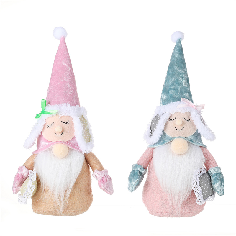 Christmas Dinning Party Table Top Decorative Rudolph Plush Gnomes Christmas Indoor Office Decor Elf Plush Gnome