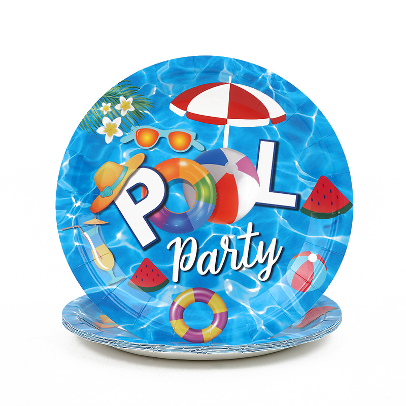 Themed birthday party suit paper cup paper tray straw tablecloth banner disposable tableware
