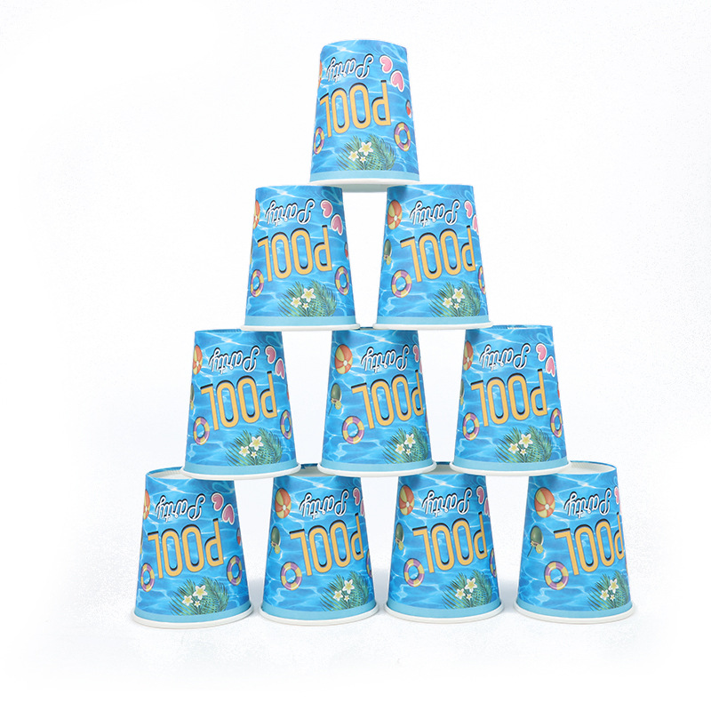 Themed birthday party suit paper cup paper tray straw tablecloth banner disposable tableware