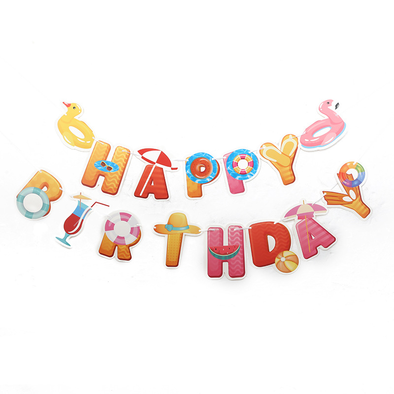 Themed birthday party suit paper cup paper tray straw tablecloth banner disposable tableware