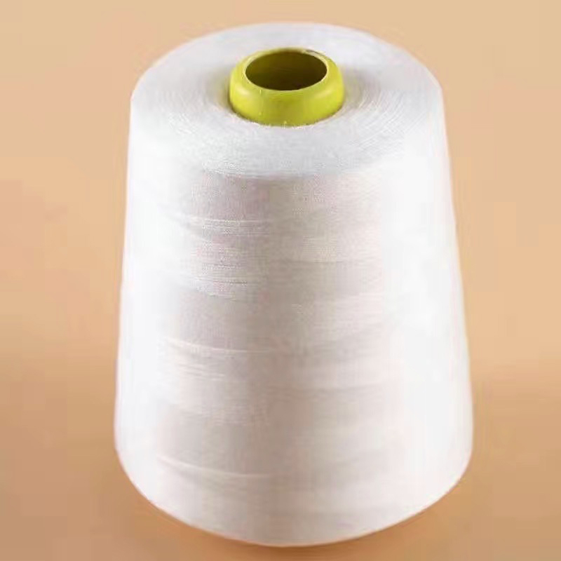 Hot Selling AA Grade Recycled 100% Polyester Yarn Raw White Sewing Thread  Polyester Yarn