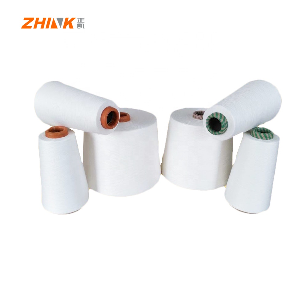 polyester /Coffe charcoal poly/viscose 40/30/30  21+40D  Spandex Core Spun Yarn for Weaving and Knitting