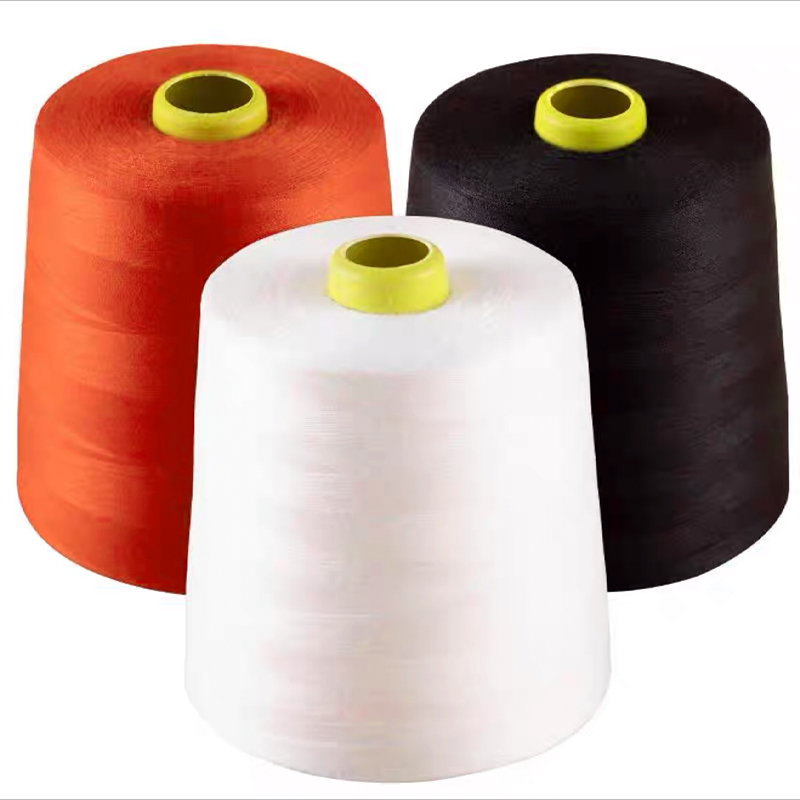 Hot Selling AA Grade Recycled 100% Polyester Yarn Raw White Sewing Thread  Polyester Yarn