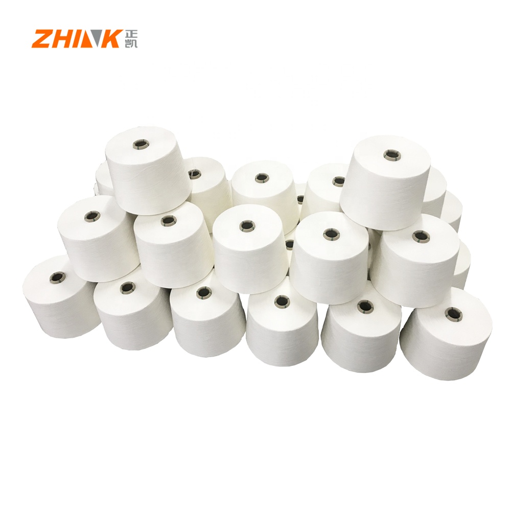 polyester /Coffe charcoal poly/viscose 40/30/30  21+40D  Spandex Core Spun Yarn for Weaving and Knitting