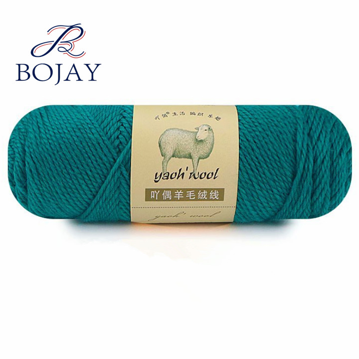 Bojay New Yarn 42 Colors in Stock Solid Color for Baby Sweaters, 100g Ball Yarn, 50% Wool and 50% Acrylic Blended Yarn