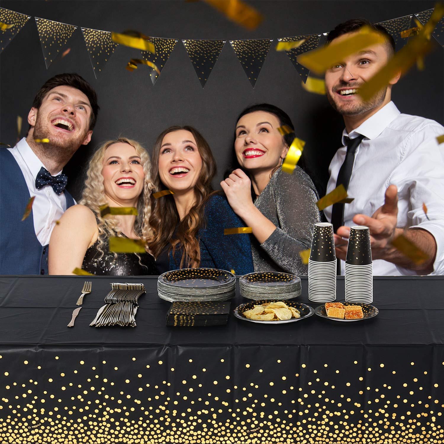 Pe Peva Material Thickening Disposable Waterproof Dinner Party Tableware And Table Cover Wedding Decoration Plastic Tabl