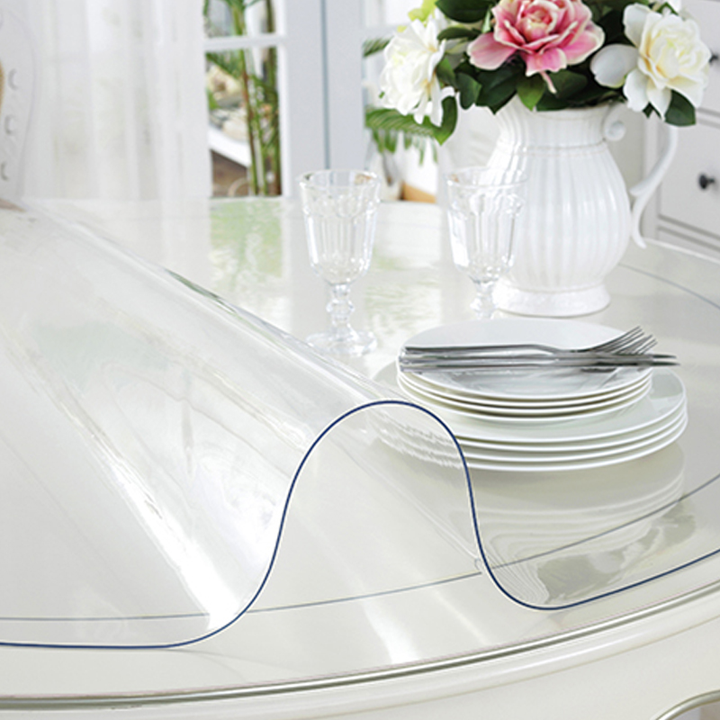 Washable Tablecloth Kitchen Decor Pad Dining Tableware Plastic Round Table Place Mat Waterproof Durable Pvc For Home