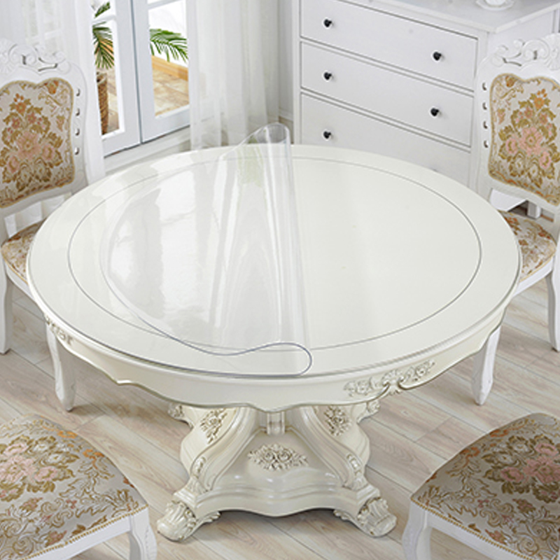Washable Tablecloth Kitchen Decor Pad Dining Tableware Plastic Round Table Place Mat Waterproof Durable Pvc For Home