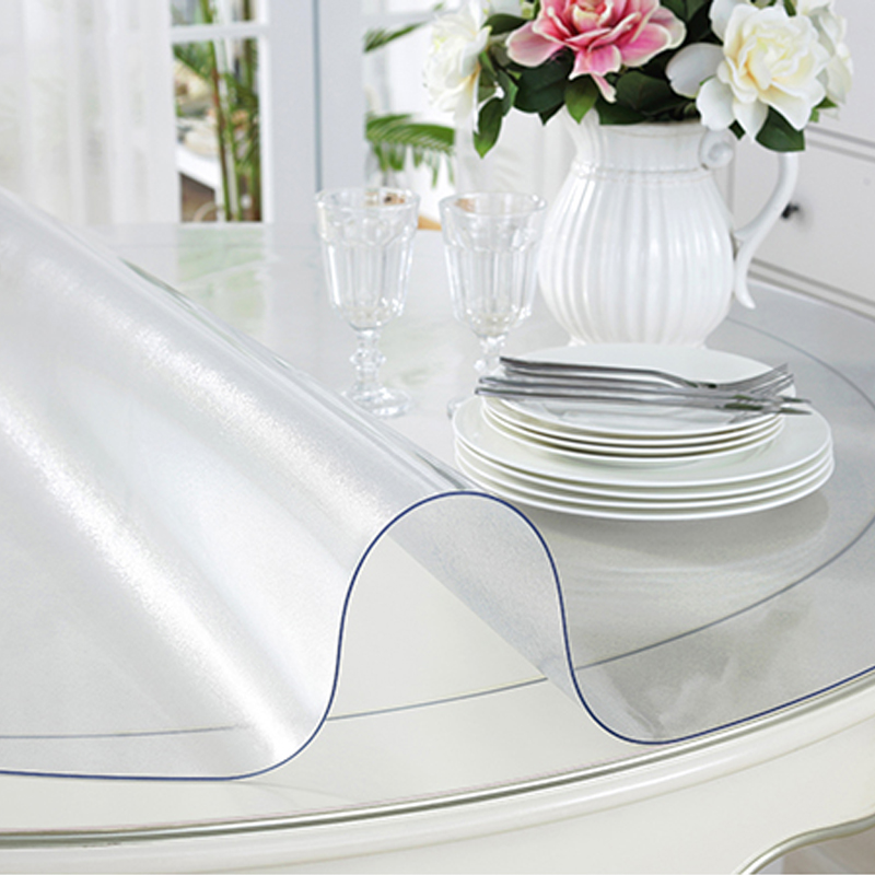 Washable Tablecloth Kitchen Decor Pad Dining Tableware Plastic Round Table Place Mat Waterproof Durable Pvc For Home