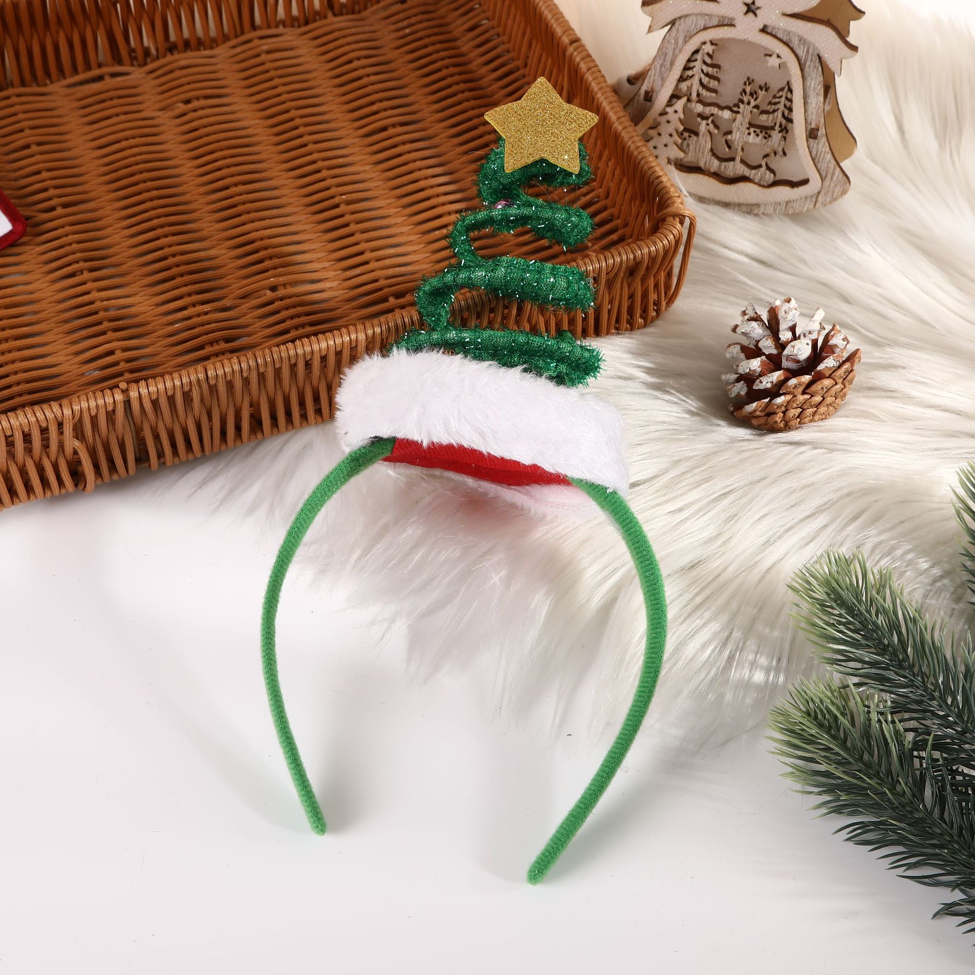 Christmas Headband Antlers Santa Claus Tree Hat Hairband Christmas Party Deals Hair Accessories