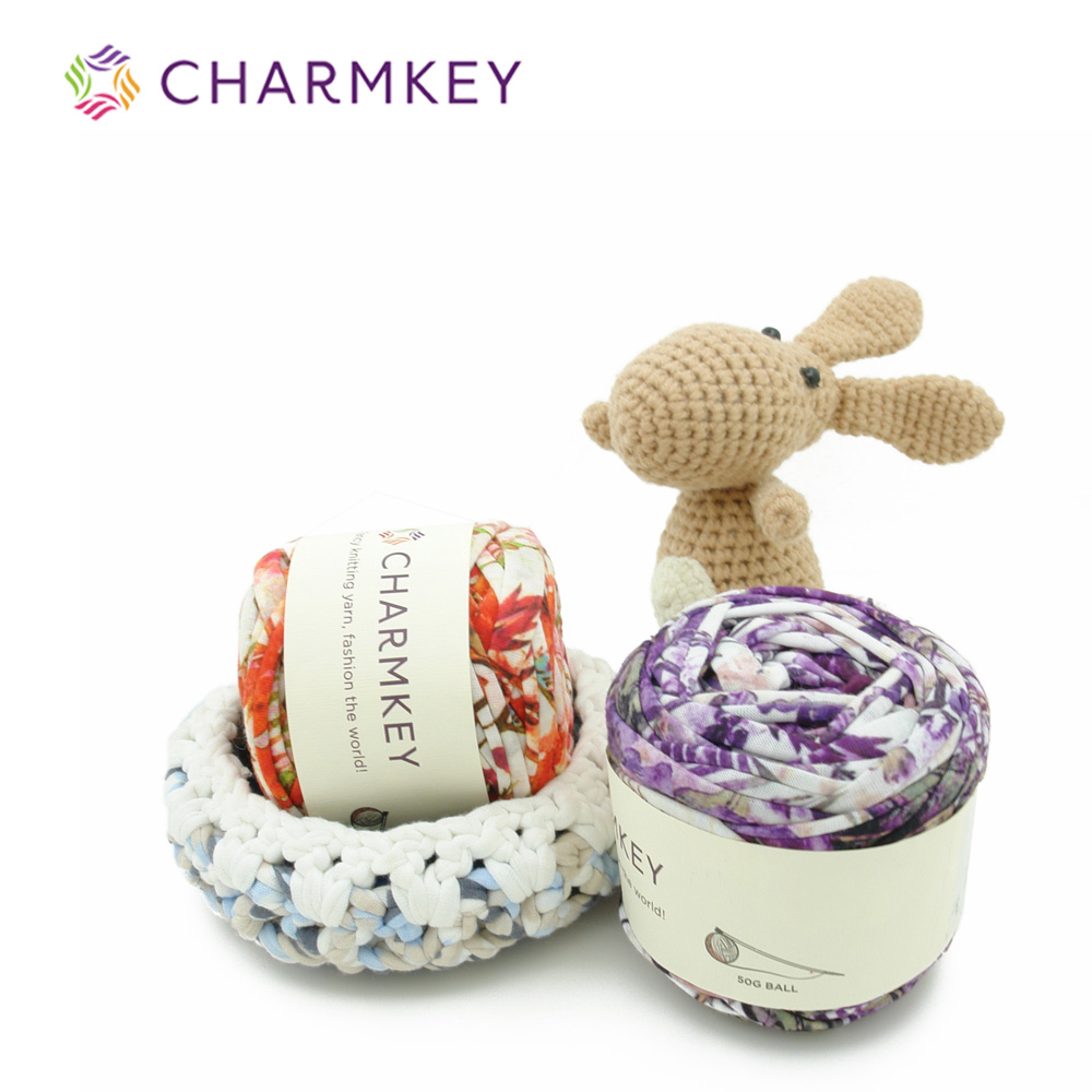 China  Charmkey Polyester T-shirt Yarn Hand Knitting Yarn for Handicraft
