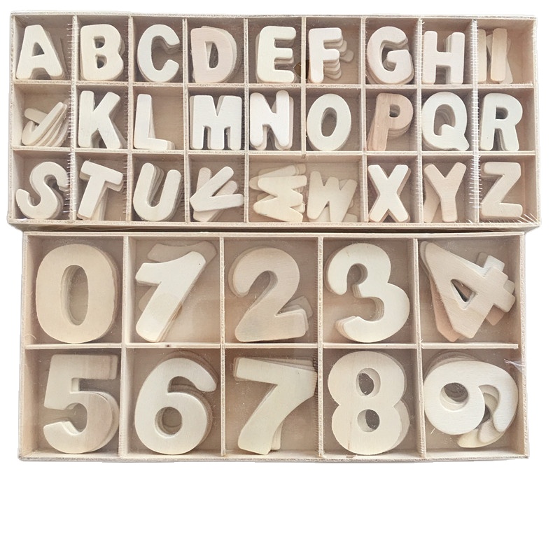  Price Educational Kid Toy Wooden Numbers and Letters A-Z Craft