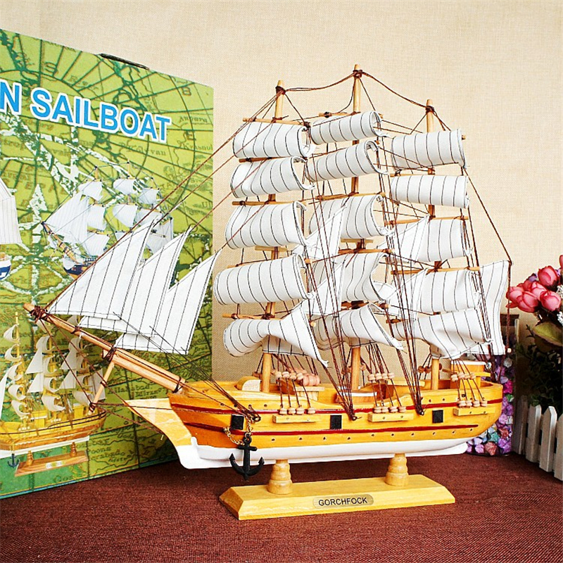 Assembling Building Kits Ship Model Wood Sailboat DIY Toy Wooden Craft Boat Decoration