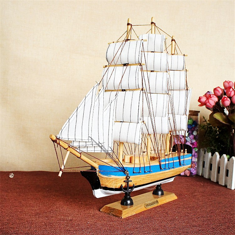 Assembling Building Kits Ship Model Wood Sailboat DIY Toy Wooden Craft Boat Decoration