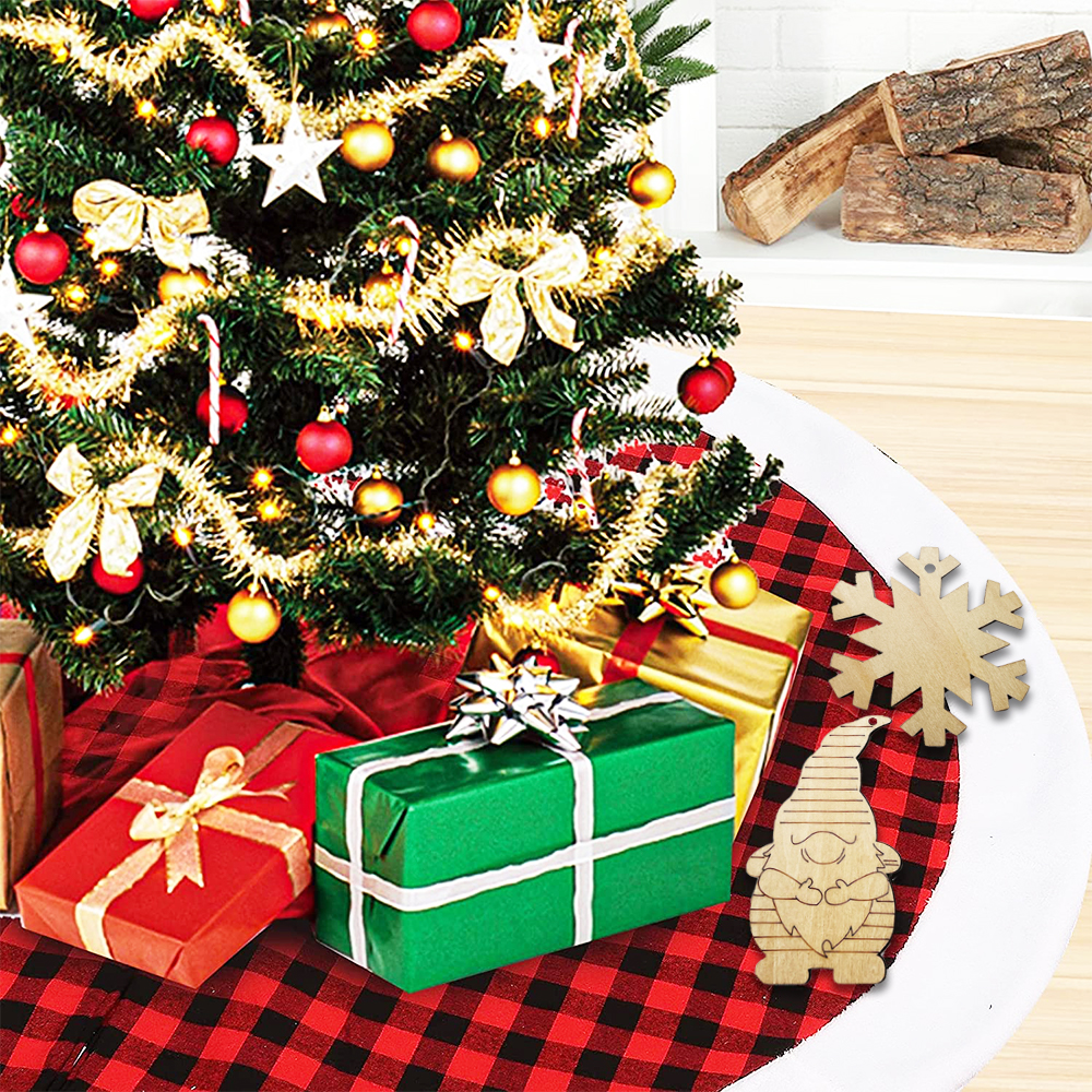 DIY Crafts Holiday Hanging Decorations unfinished Wooden ornaments Wood cutout crafts for promotion gifts