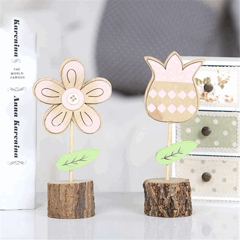 Pastoral natural decoration cute best selling home decoration balcony decoration wooden flower stands