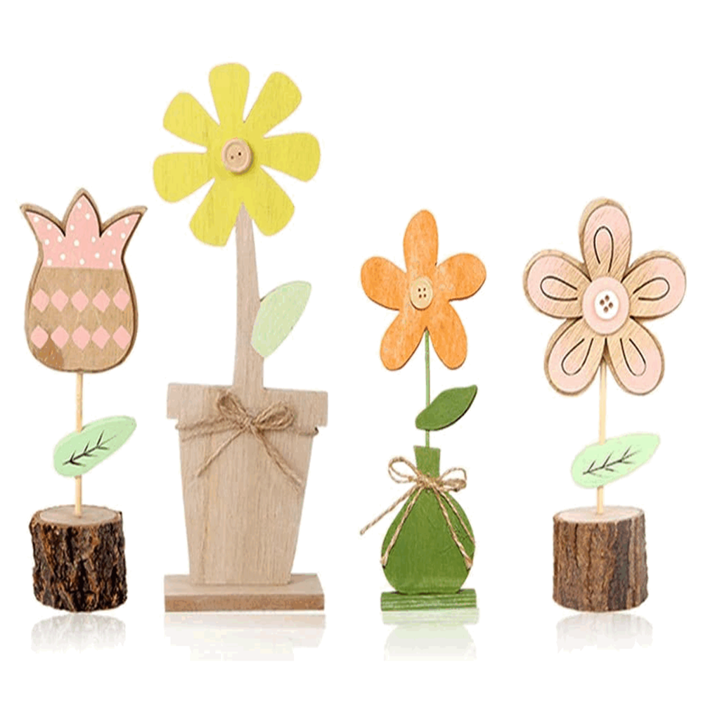 Pastoral natural decoration cute best selling home decoration balcony decoration wooden flower stands