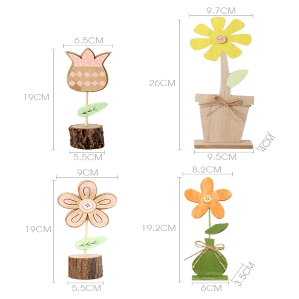 Pastoral natural decoration cute best selling home decoration balcony decoration wooden flower stands