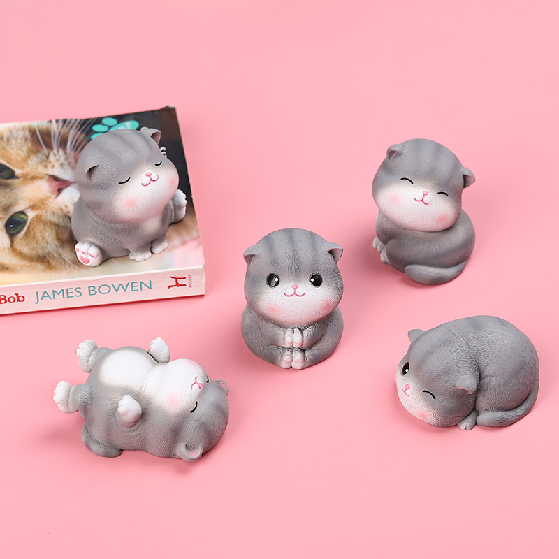 Resin Animal Cute Cat Ornaments Home Desktop Decoration Crafts Ornaments Gifts