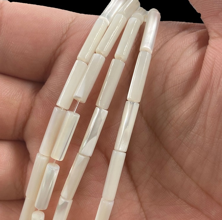 shell beads  4X13mm cylinder shell beads pearl strand for diy