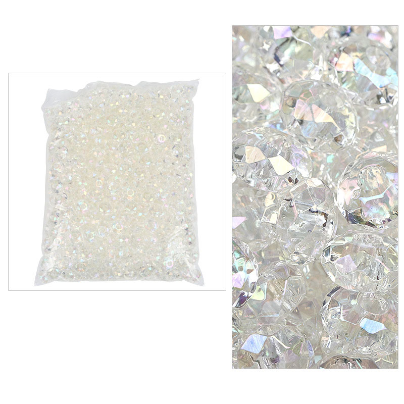 Fashion DIY 14mm polygon spacer beads abacus wheels beads bling Mermaid acrylic beads for jewelry making mobile phone ch