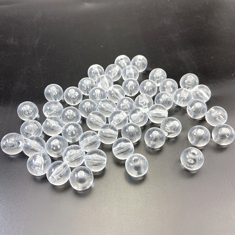  Plastic Transparent Round Beads Acrylic Loose Beads Loose Beads For Kid Couples Diy Jewelry 6mm-20mm