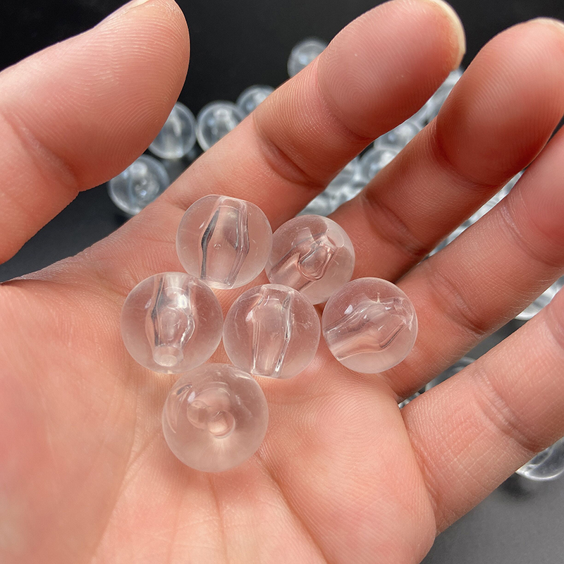  Plastic Transparent Round Beads Acrylic Loose Beads Loose Beads For Kid Couples Diy Jewelry 6mm-20mm