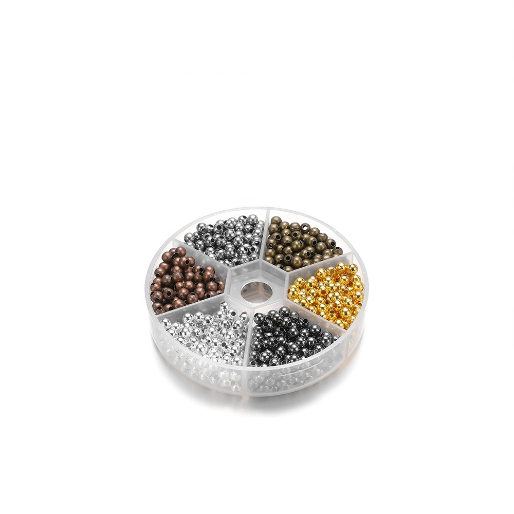 948Pcs/Box 4mm Mixed Charm Beads Gold Color Spacer Loose Beads DIY Bracelet Jewelry Supplies Accessories