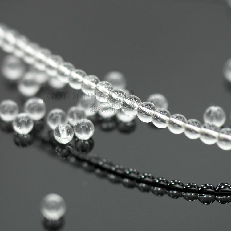 Goldenhaitai 3mm one hole crystal glass round beads for DIY jewelry making