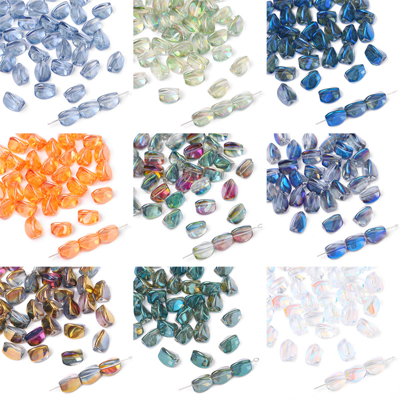  Electroplated Crystal Faceted Beads For Bracelet Making Glass Beads Crystal DIY Irregular Beads