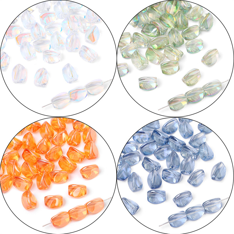  Electroplated Crystal Faceted Beads For Bracelet Making Glass Beads Crystal DIY Irregular Beads