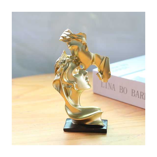 Lovers Resin Statue Crafts Nordic Retro Mini Couple Kissing Home Decor Modern Minimalist Resin Decorations