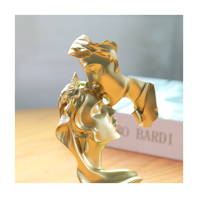 Lovers Resin Statue Crafts Nordic Retro Mini Couple Kissing Home Decor Modern Minimalist Resin Decorations