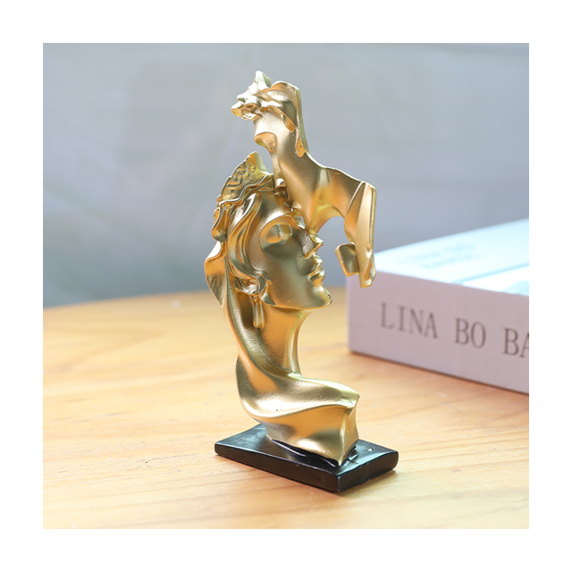 Lovers Resin Statue Crafts Nordic Retro Mini Couple Kissing Home Decor Modern Minimalist Resin Decorations