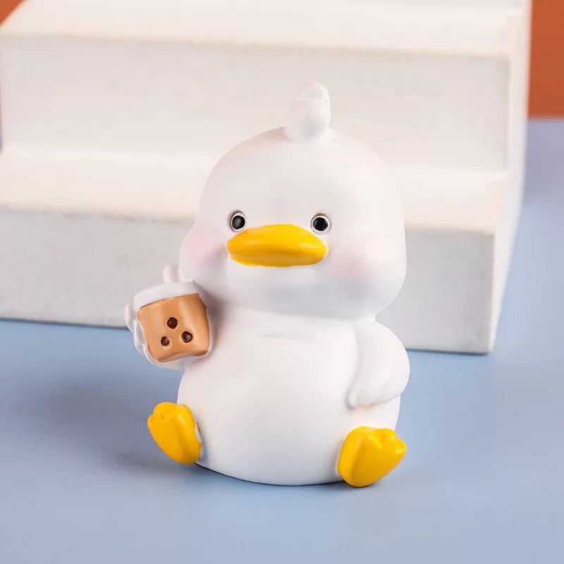 Cartoon Cute Little Yellow Duck Resin Decoration Car Home Decoration Desk Room Decoration