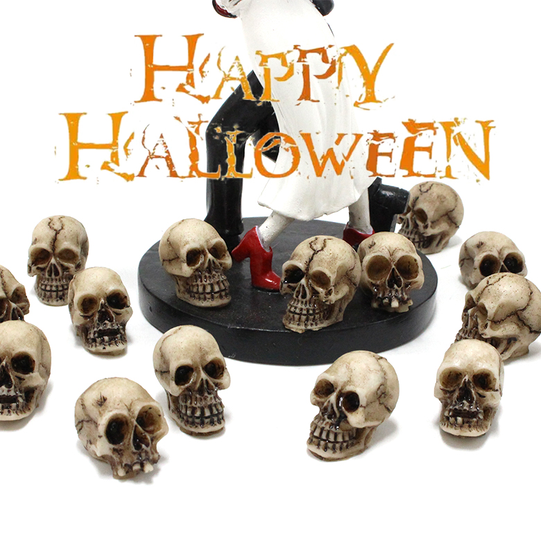 Small Skeleton Ornaments 40pcs Small Resin Skeleton Figurine Halloween Polyresin Skeleton Decorations