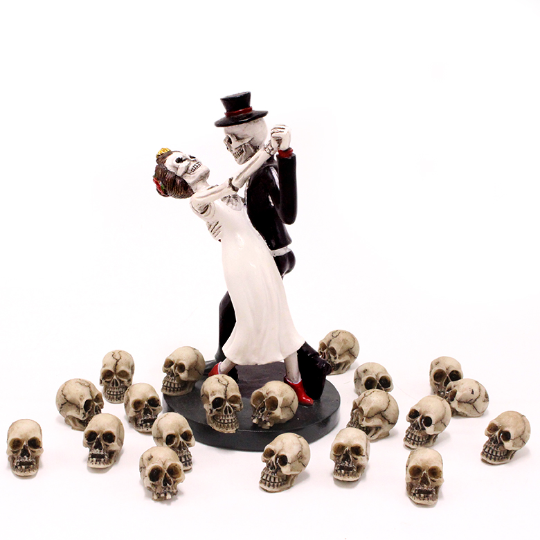 Small Skeleton Ornaments 40pcs Small Resin Skeleton Figurine Halloween Polyresin Skeleton Decorations