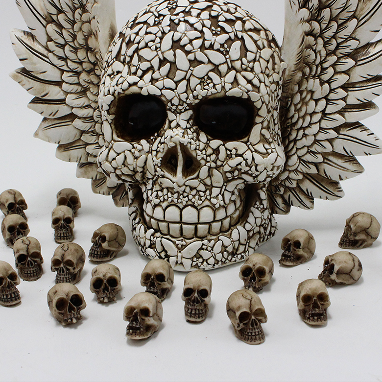 Small Skeleton Ornaments 40pcs Small Resin Skeleton Figurine Halloween Polyresin Skeleton Decorations