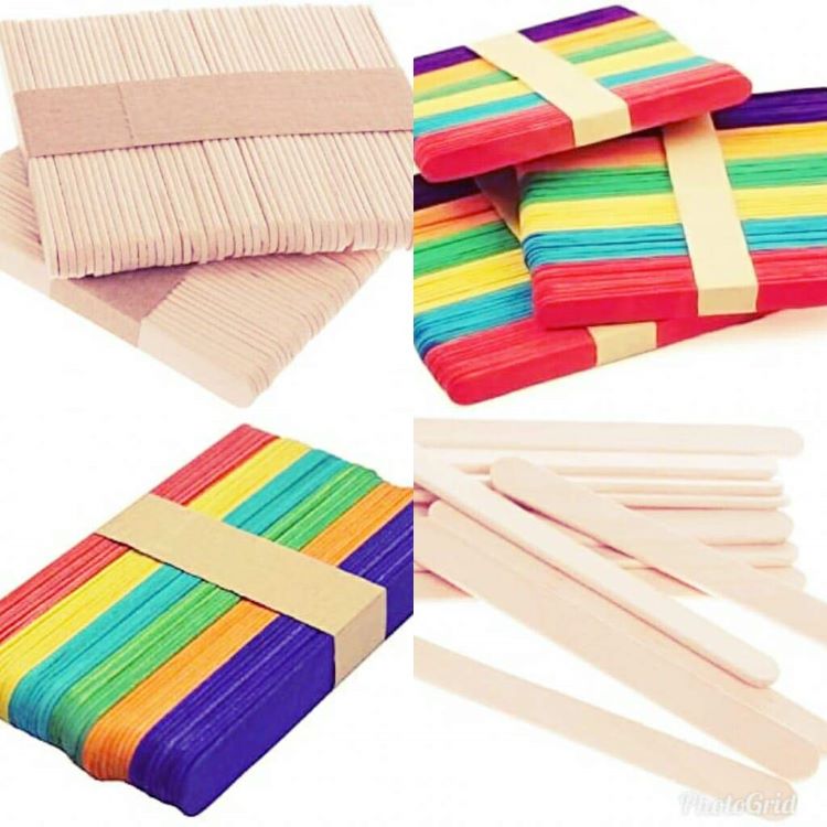 Large Natural Premium Wood, Ice Cream SticksHair Removal and Waxing Supplies, Crafting
