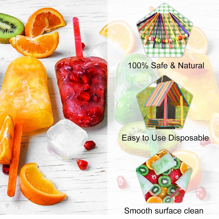 Large Natural Premium Wood, Ice Cream SticksHair Removal and Waxing Supplies, Crafting