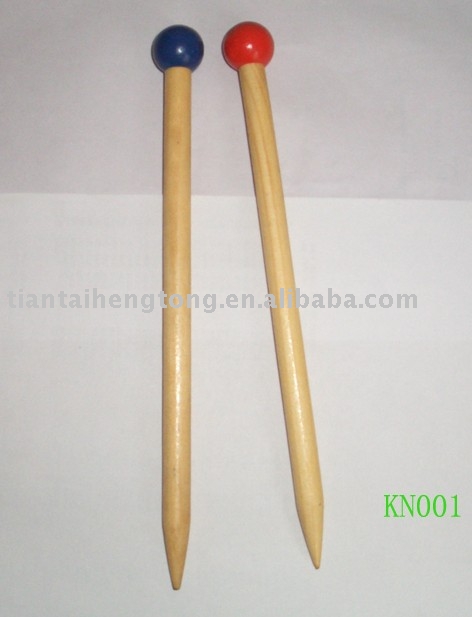Big wood knit needle, knitting needle, wooden needle