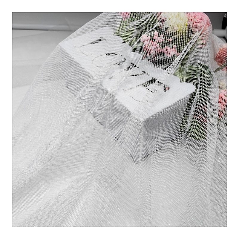 Knitted textile 100% polyester mesh tulle fabric Gold and silver thread mesh bridal tulle girl clothing fabric